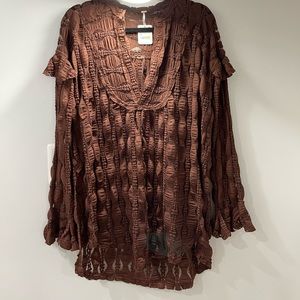 Free People Lace Long Sleeve/Swim Coverup
